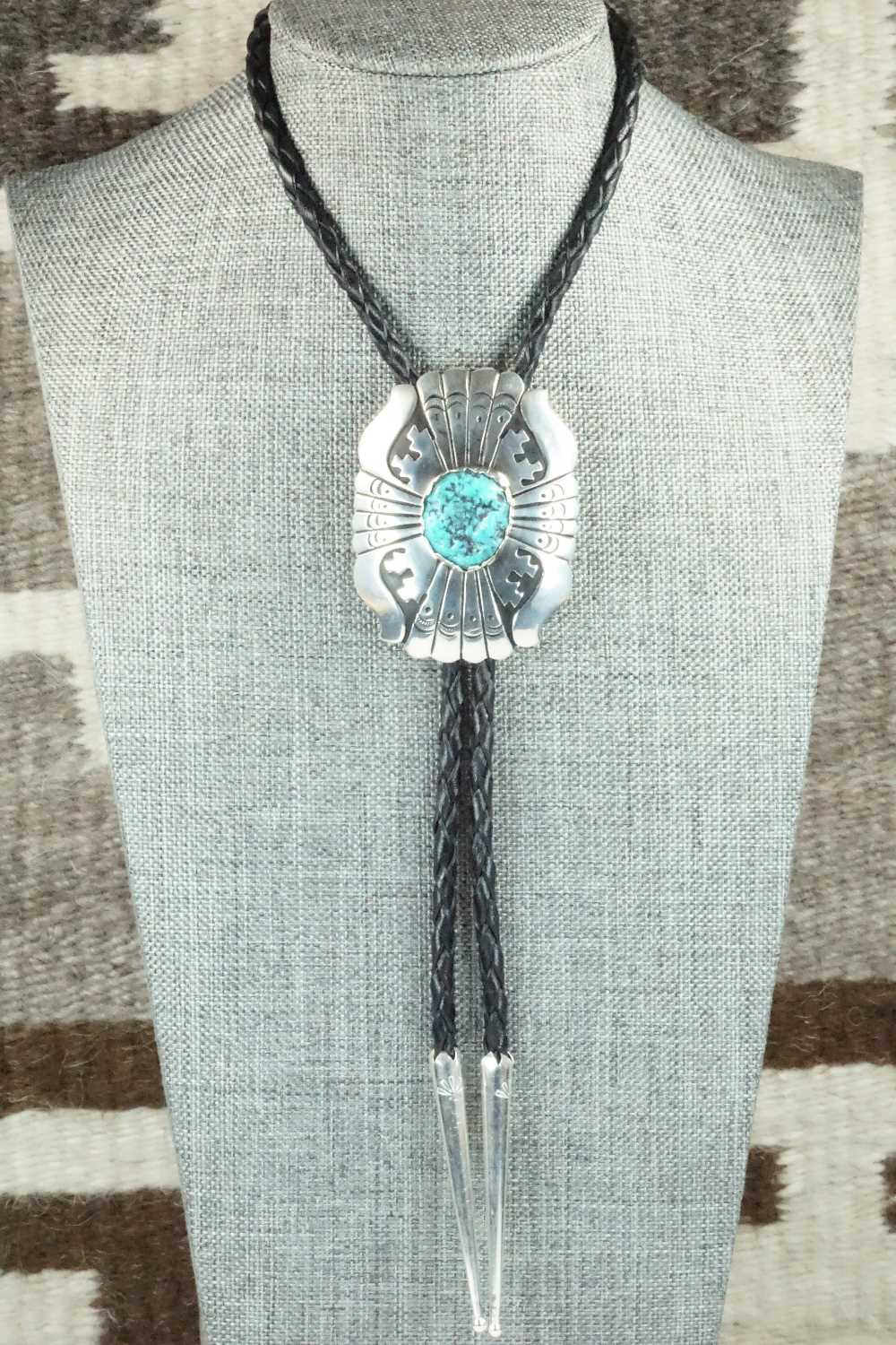 Turquoise & Sterling Silver Bolo Tie - Rosita Singer