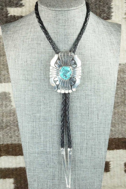 Turquoise & Sterling Silver Bolo Tie - Rosita Singer