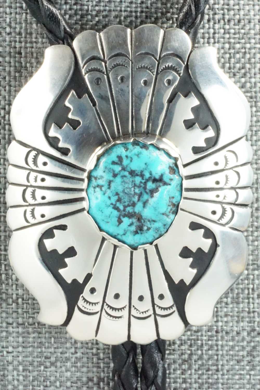 Turquoise & Sterling Silver Bolo Tie - Rosita Singer