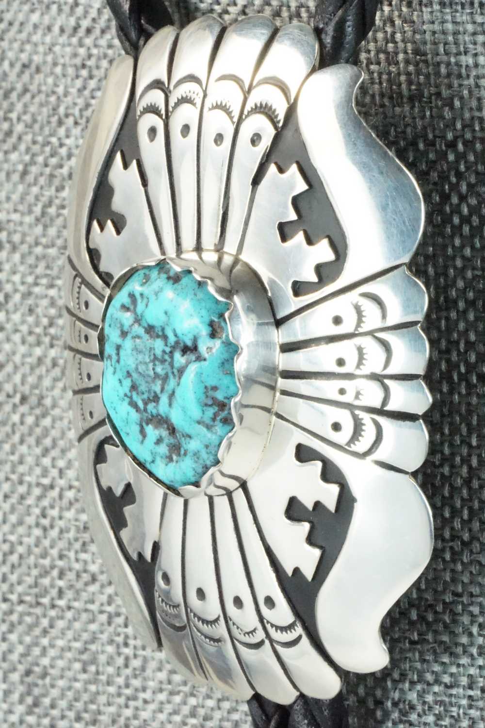 Turquoise & Sterling Silver Bolo Tie - Rosita Singer