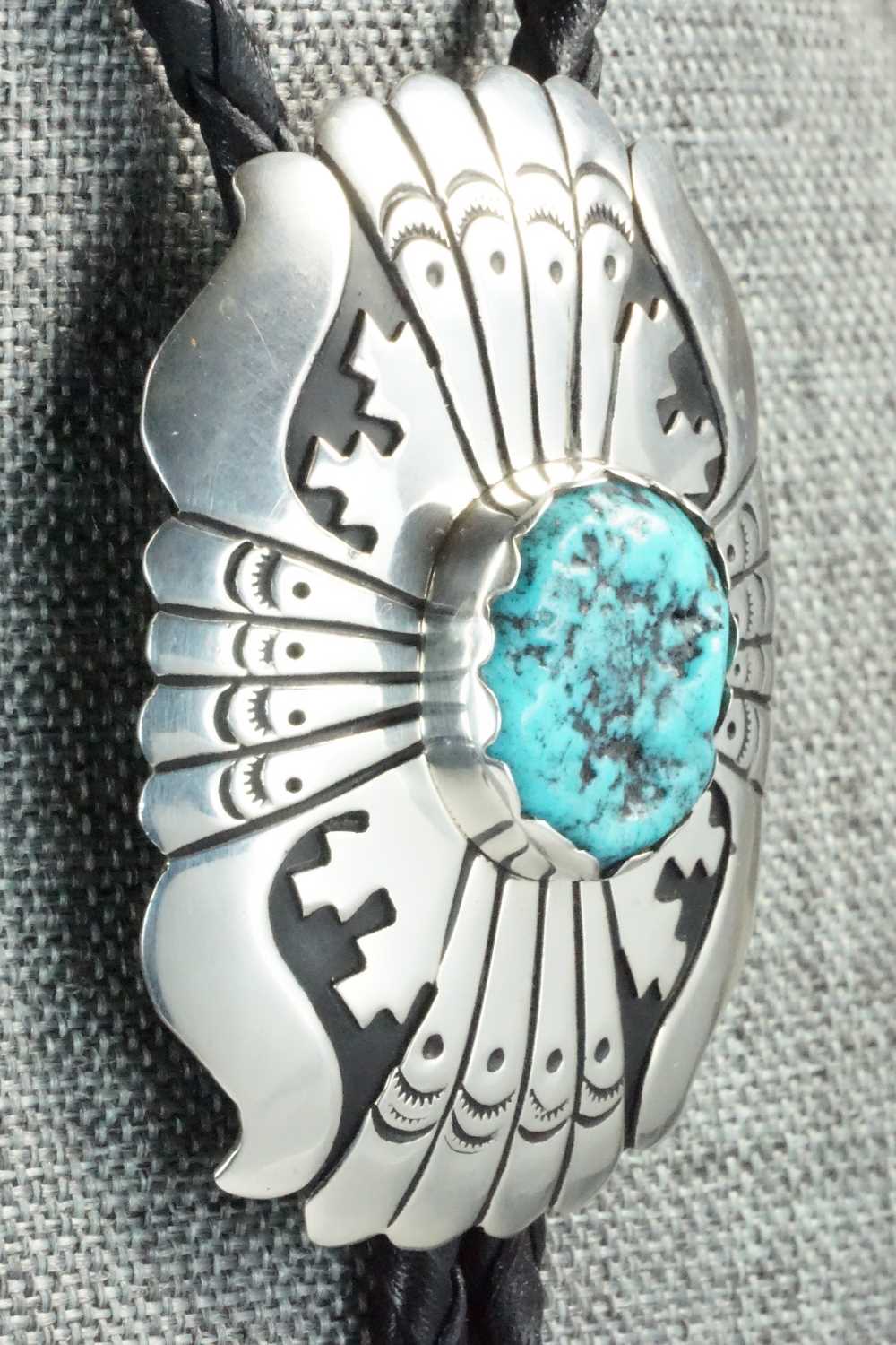 Turquoise & Sterling Silver Bolo Tie - Rosita Singer