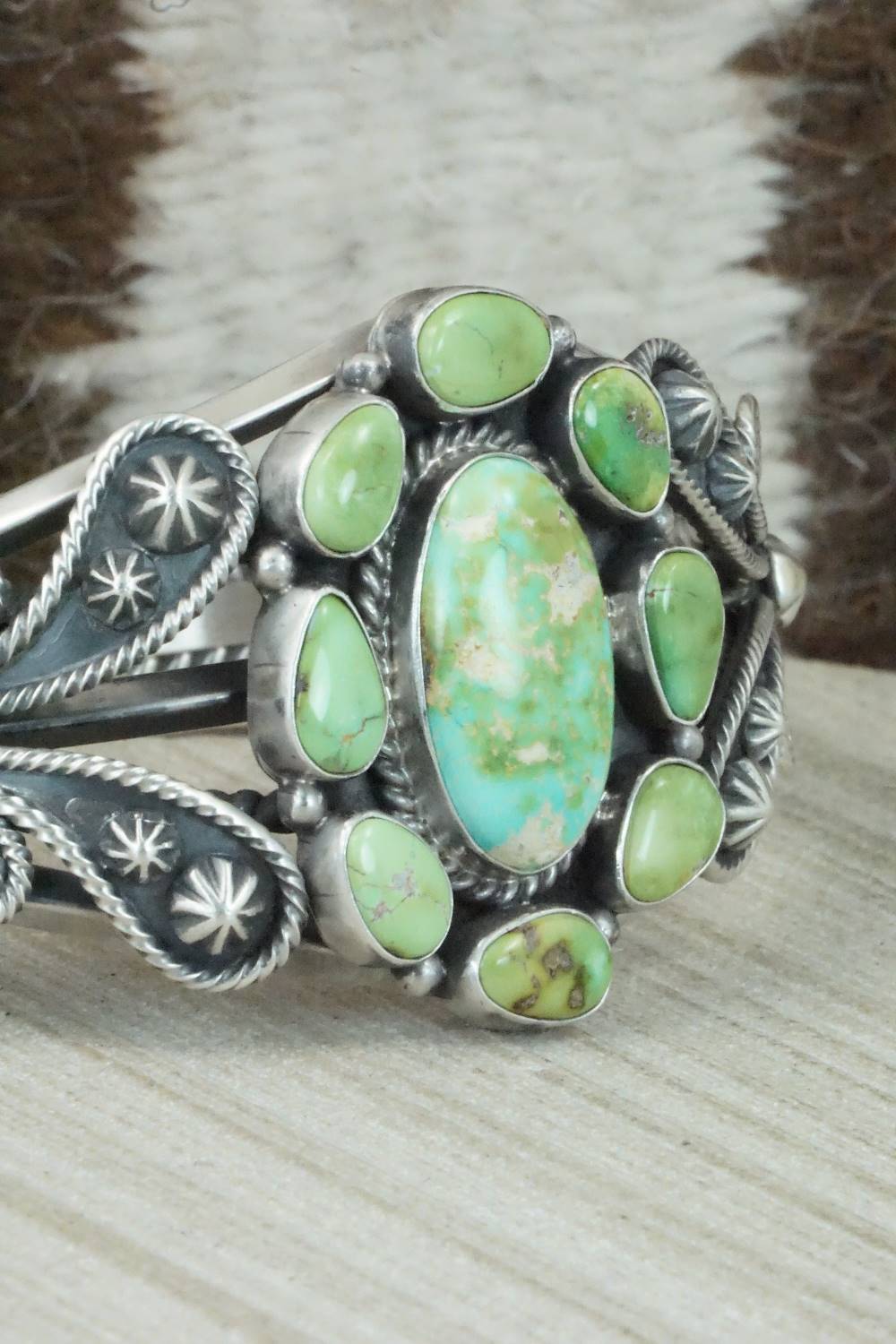 Turquoise & Sterling Silver Bracelet - Derrick Gordon