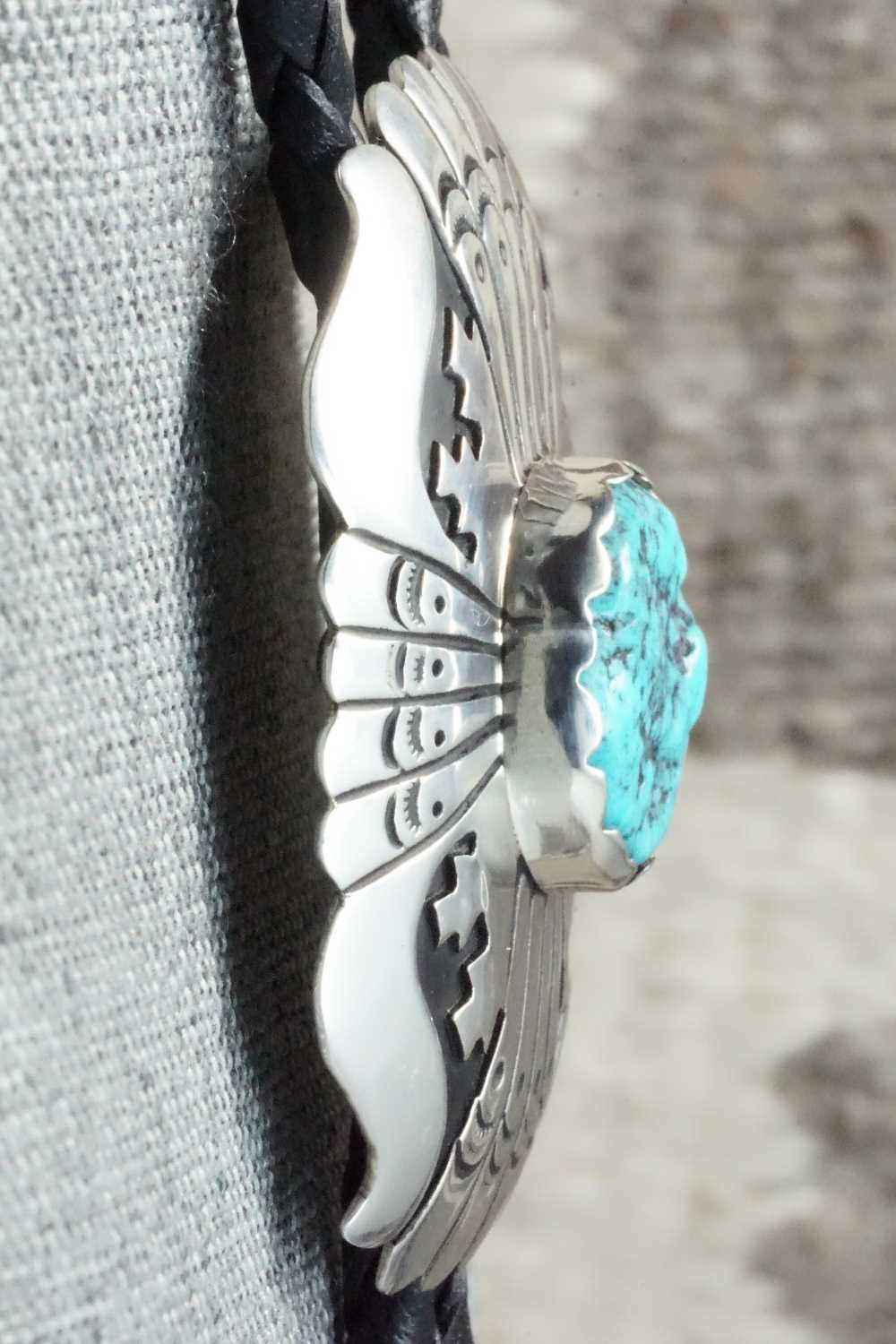 Turquoise & Sterling Silver Bolo Tie - Rosita Singer