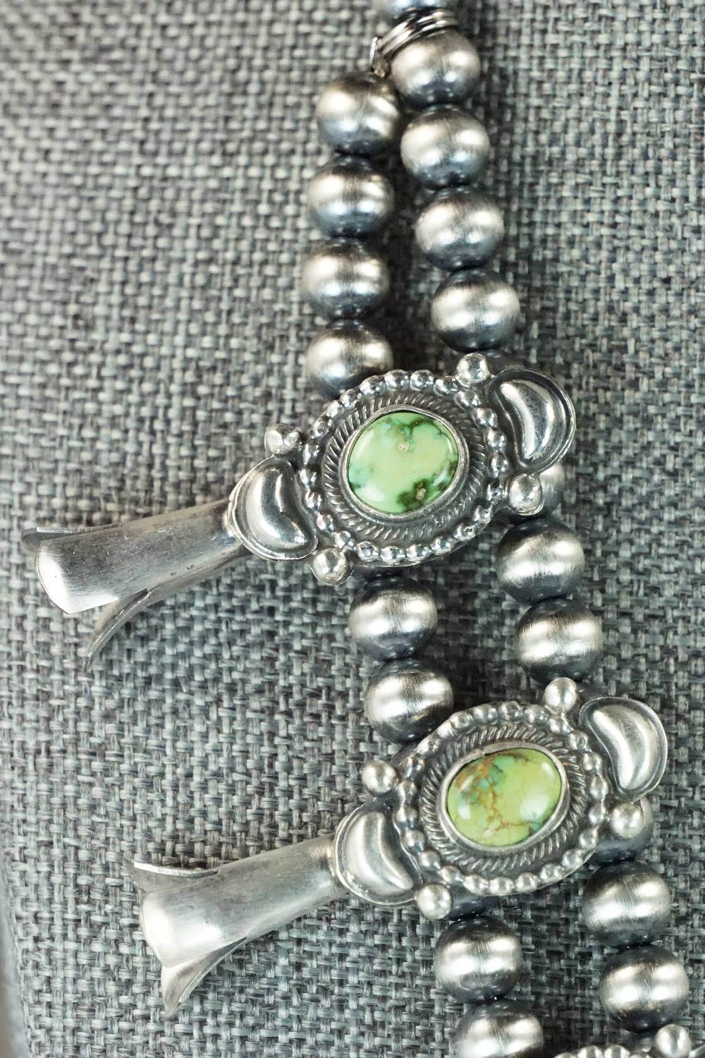 Turquoise & Sterling Silver Squash Blossom Set - Tom Lewis