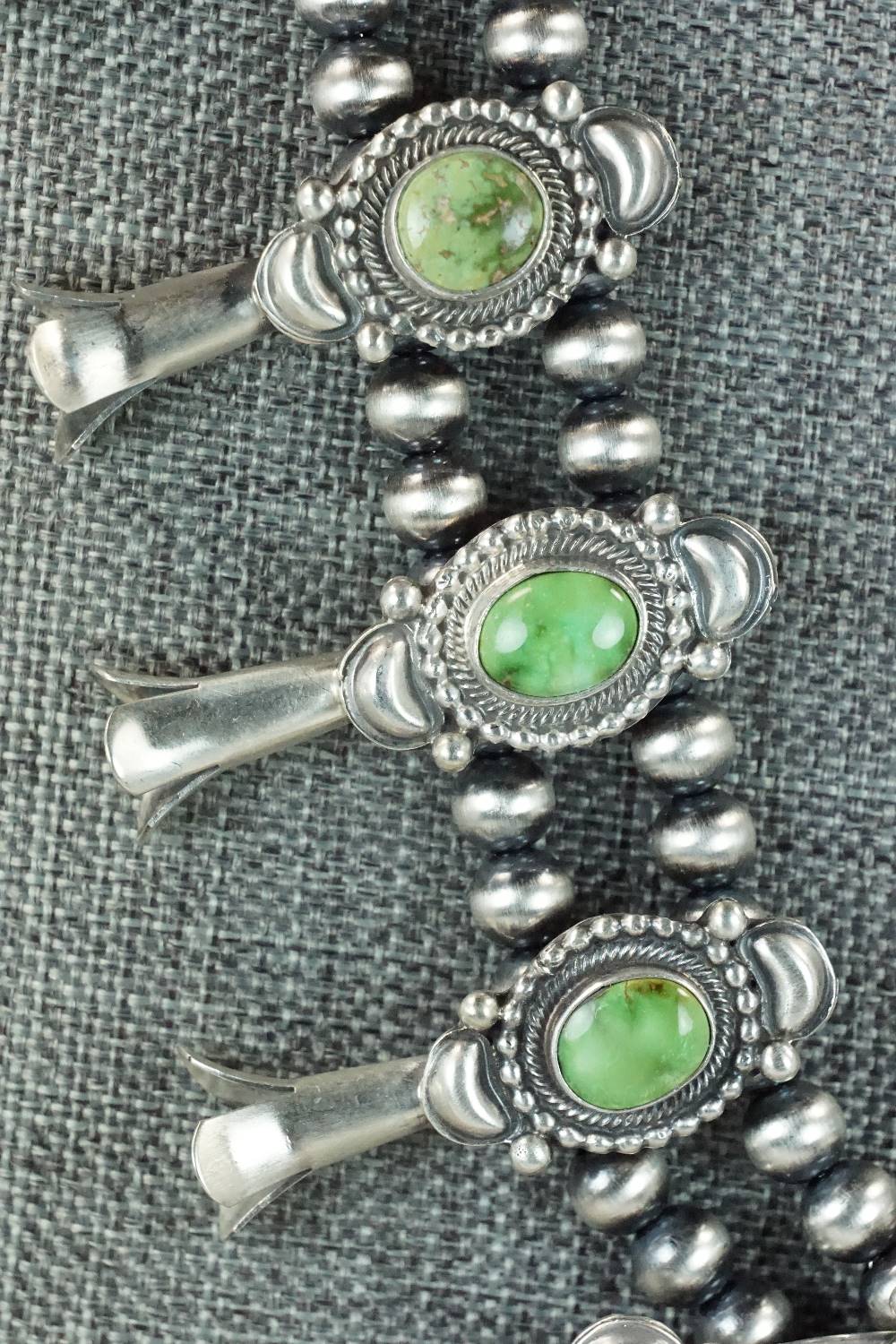 Turquoise & Sterling Silver Squash Blossom Set - Tom Lewis