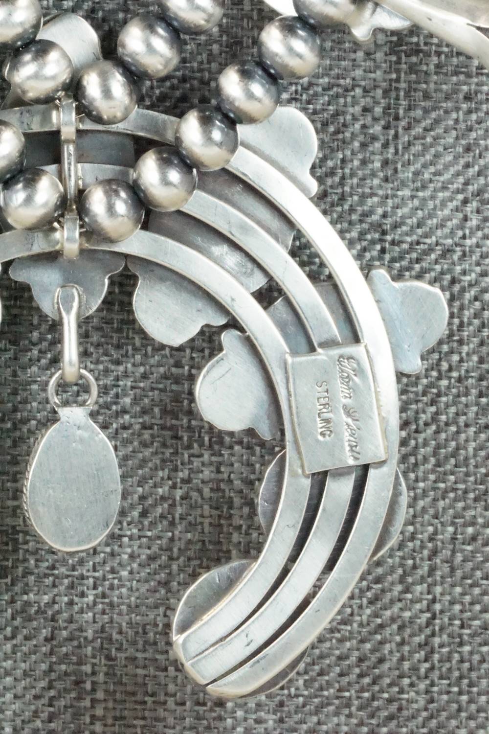 Turquoise & Sterling Silver Squash Blossom Set - Tom Lewis