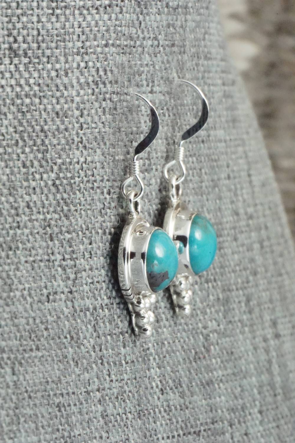 Turquoise & Sterling Silver Earrings - Isabelle Yazzie