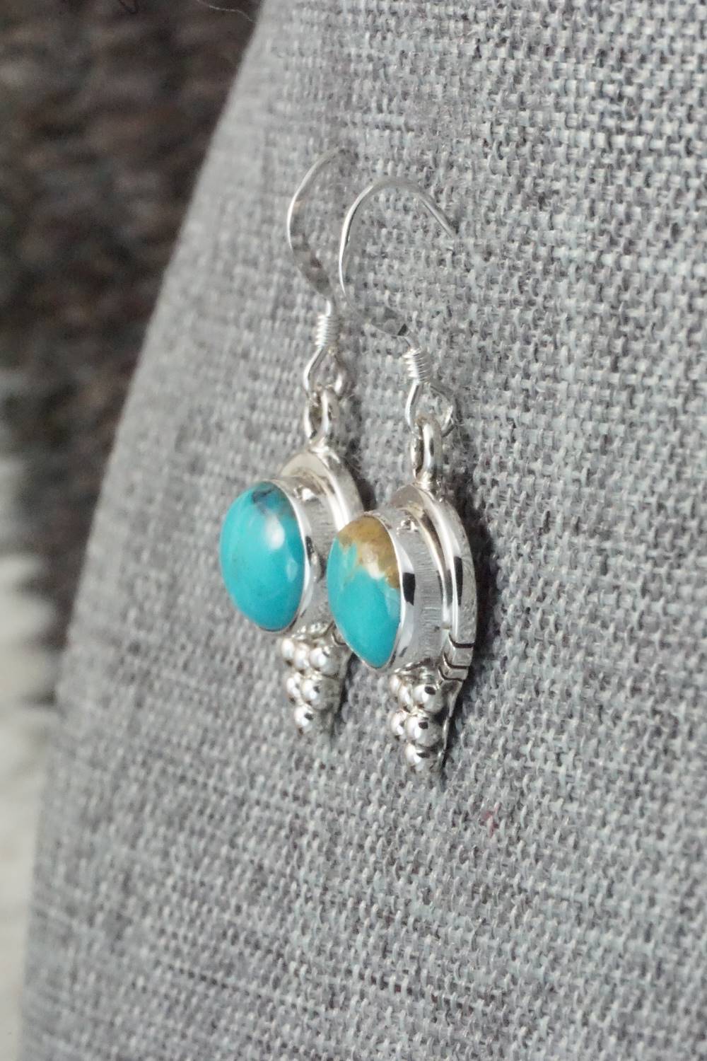 Turquoise & Sterling Silver Earrings - Isabelle Yazzie