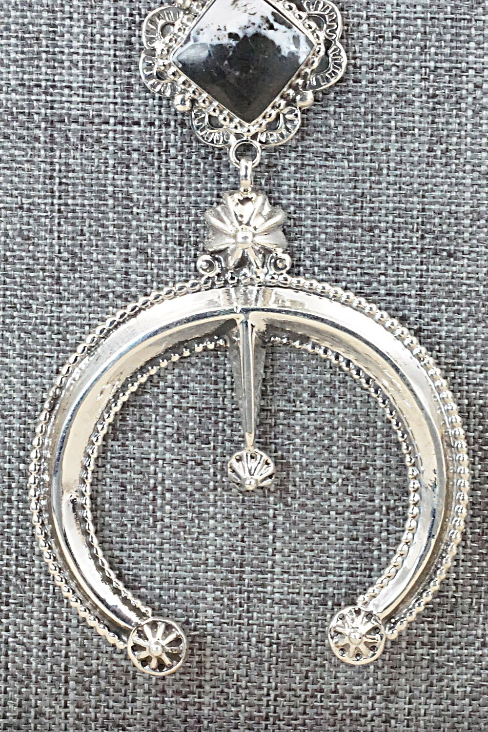 White Buffalo & Sterling Silver Naja Necklace - Mike Smith