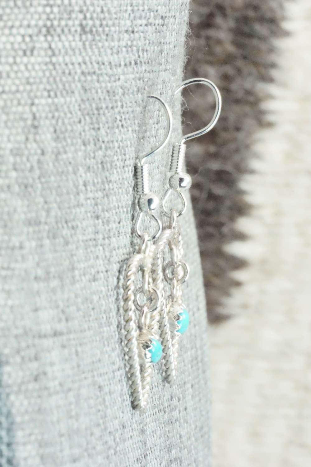 Turquoise & Sterling Silver Earrings - Sylvia Chee
