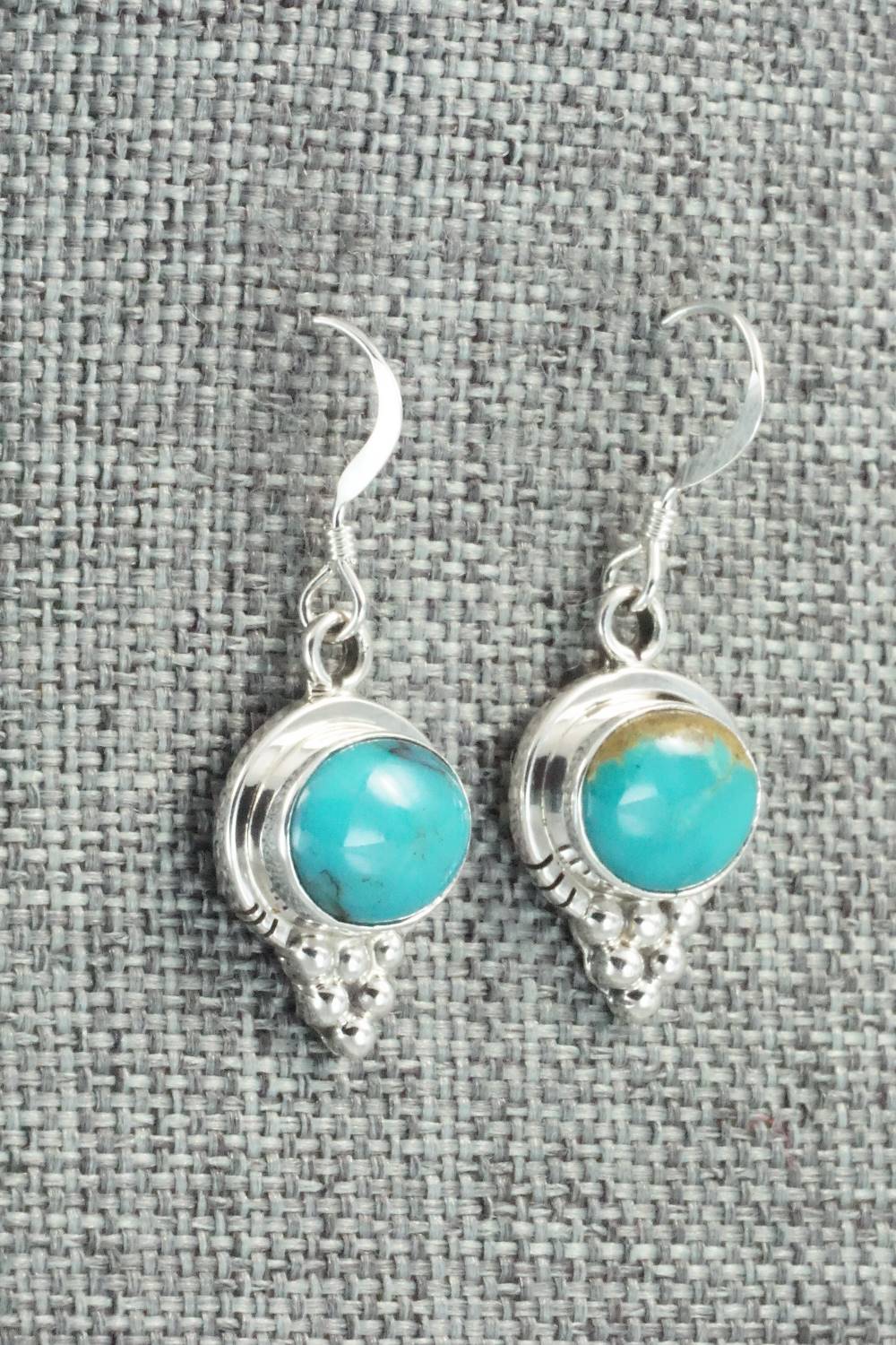 Turquoise & Sterling Silver Earrings - Isabelle Yazzie