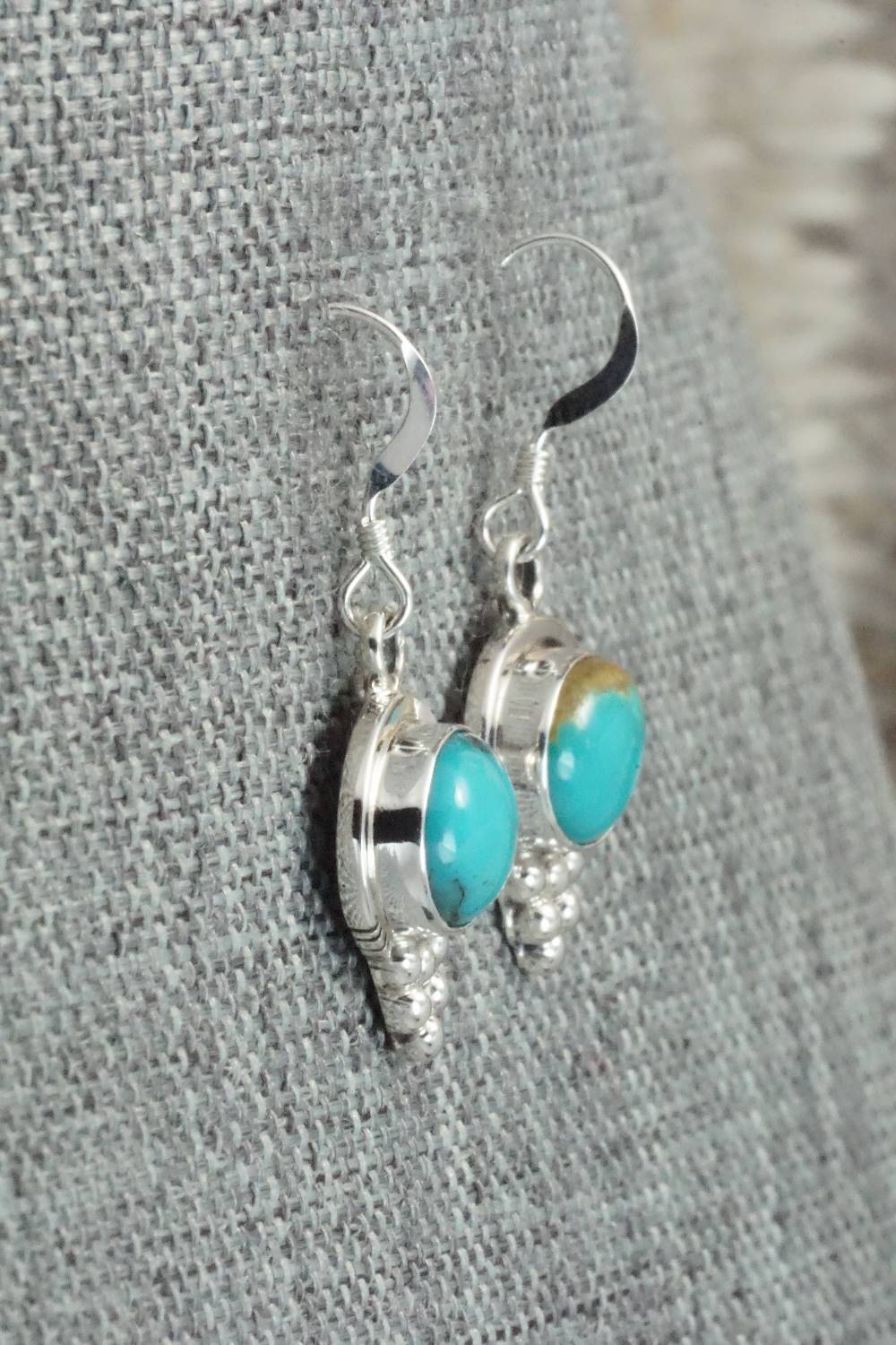 Turquoise & Sterling Silver Earrings - Isabelle Yazzie
