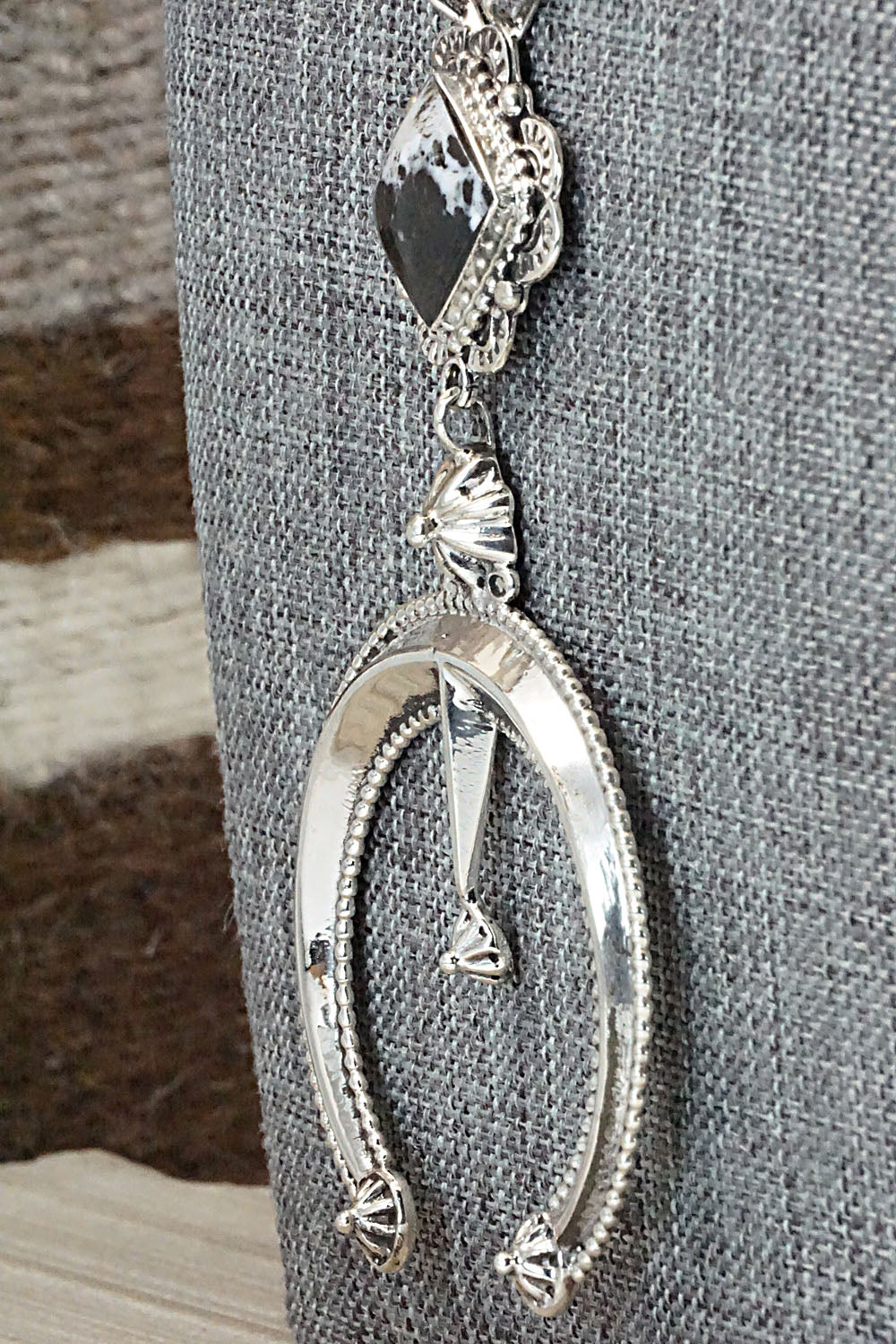 White Buffalo & Sterling Silver Naja Necklace - Mike Smith