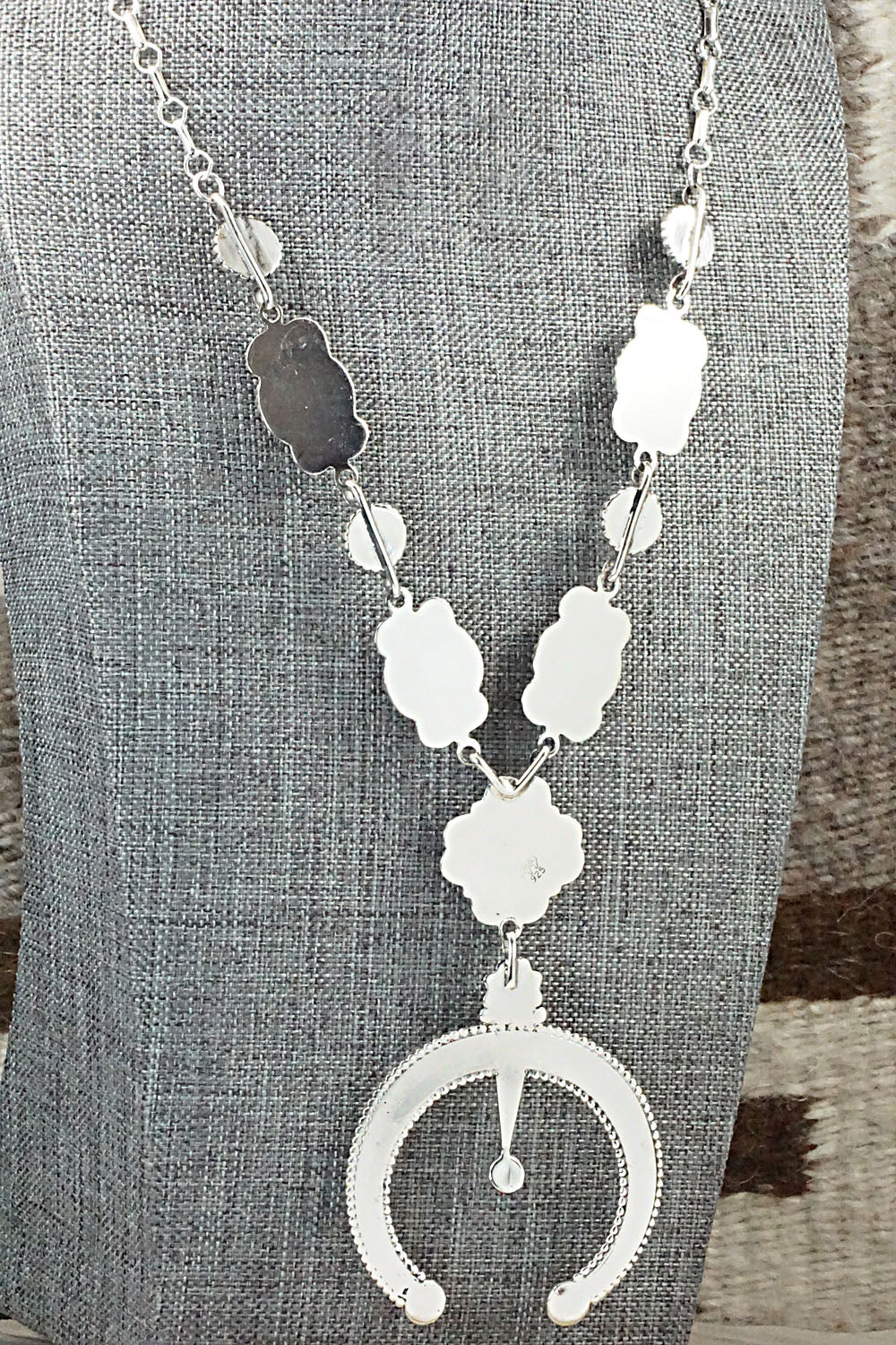 White Buffalo & Sterling Silver Naja Necklace - Mike Smith