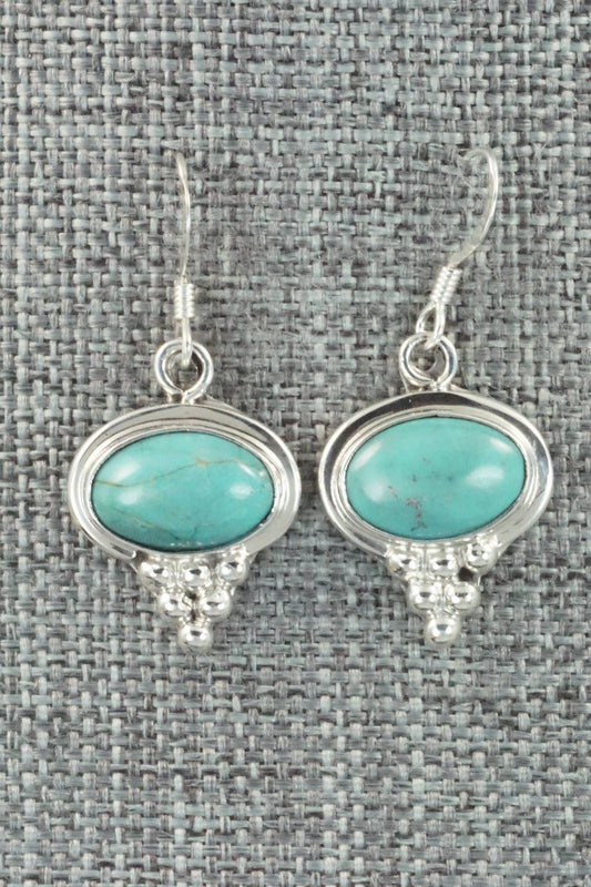 Turquoise & Sterling Silver Earrings - Isabelle Yazzie