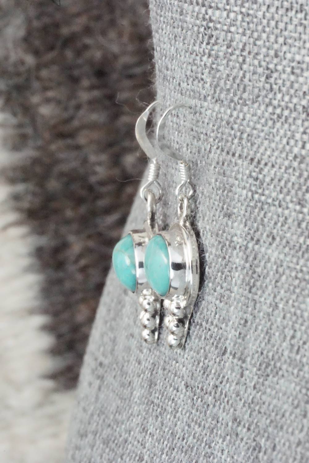 Turquoise & Sterling Silver Earrings - Isabelle Yazzie