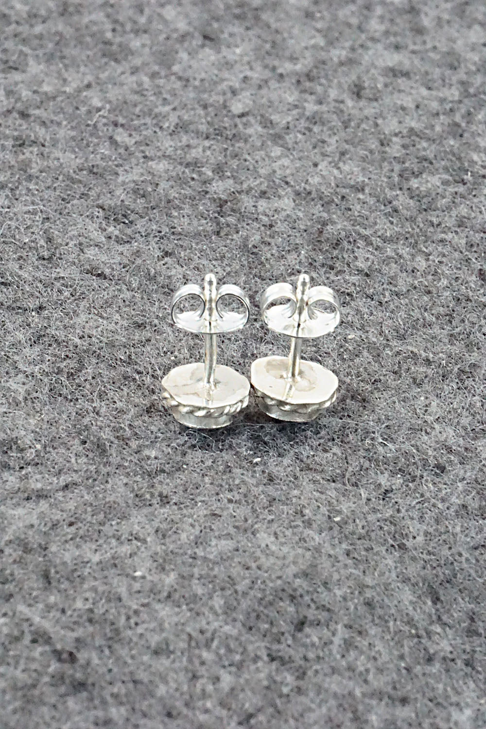 Multi Stone Inlay & Sterling Silver Earrings - Devoria Bowakaty