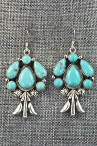 Turquoise & Sterling Silver Earrings - Bobby Platero
