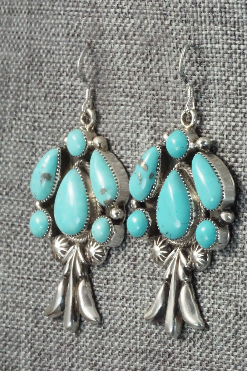 Turquoise & Sterling Silver Earrings - Bobby Platero