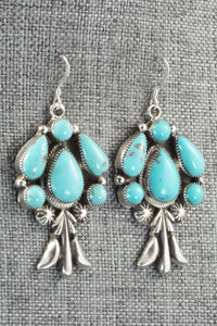Turquoise & Sterling Silver Earrings - Bobby Platero