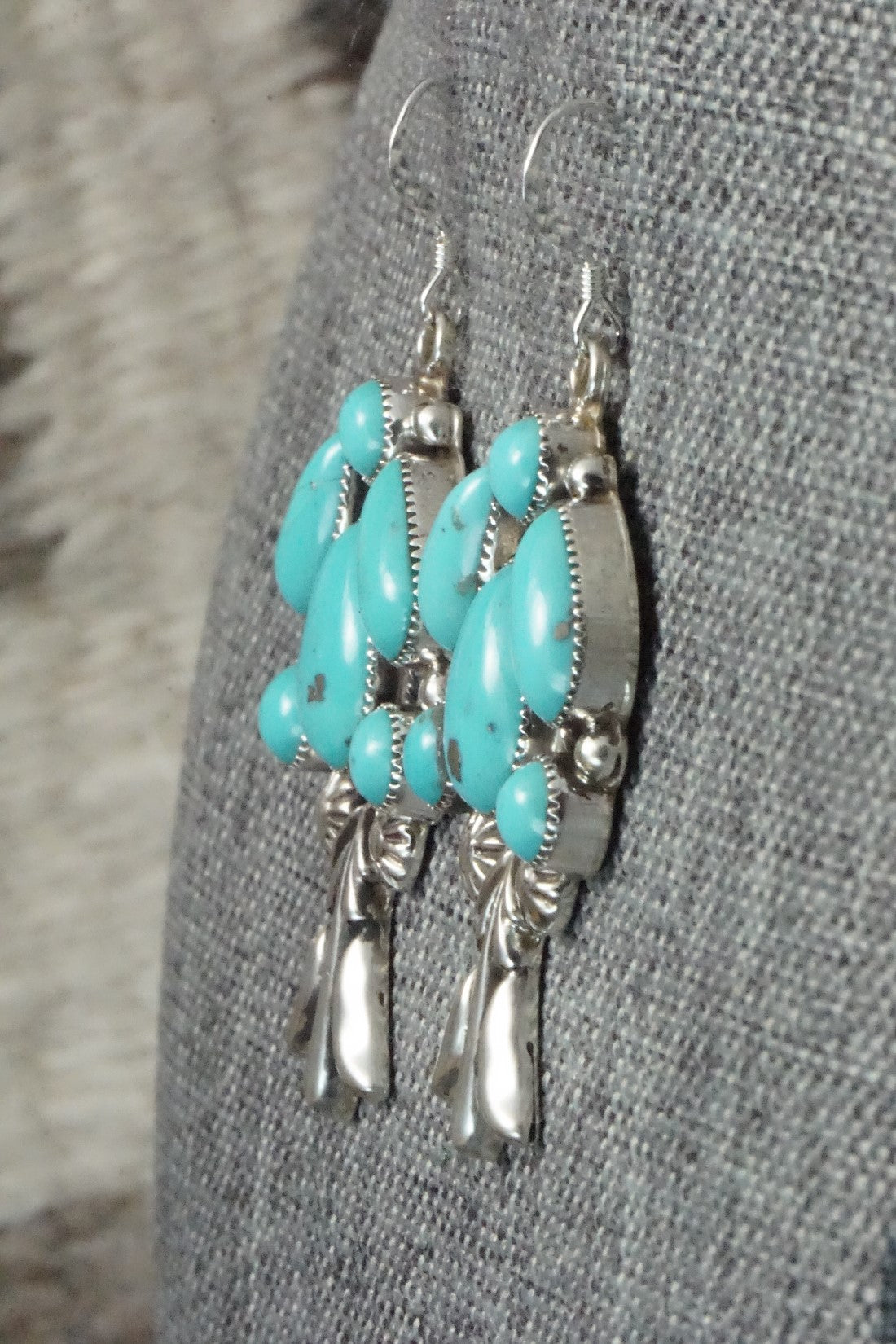 Turquoise & Sterling Silver Earrings - Bobby Platero