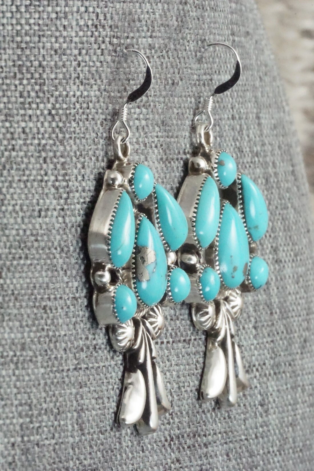 Turquoise & Sterling Silver Earrings - Bobby Platero