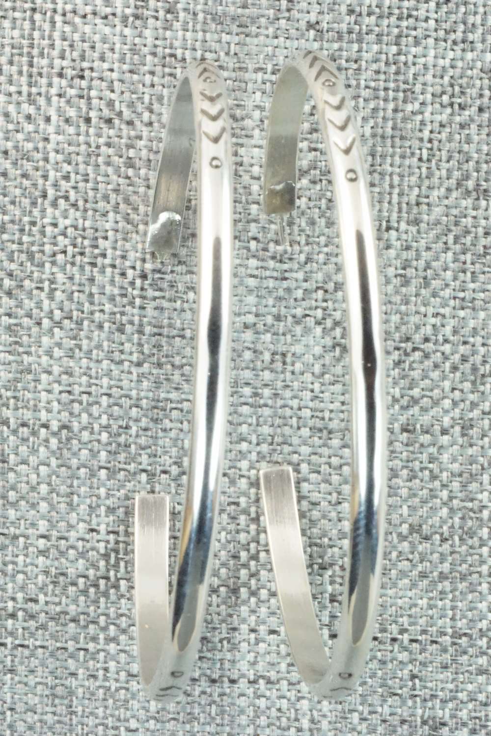Sterling Silver Hoop Earrings - Tim Yazzie