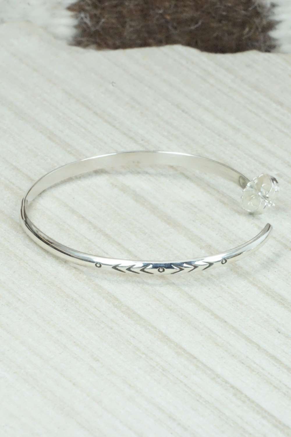 Sterling Silver Hoop Earrings - Tim Yazzie