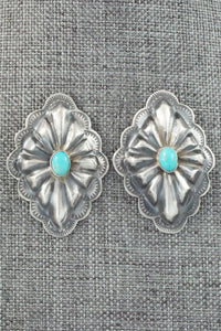 Turquoise & Sterling Silver Earrings - Rita Lee