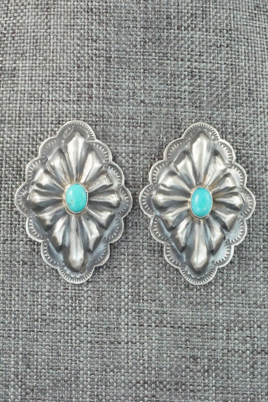 Turquoise & Sterling Silver Earrings - Rita Lee