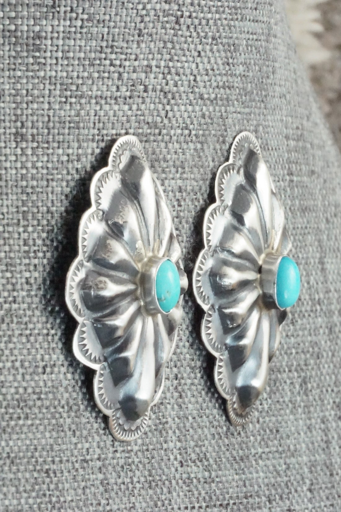 Turquoise & Sterling Silver Earrings - Rita Lee