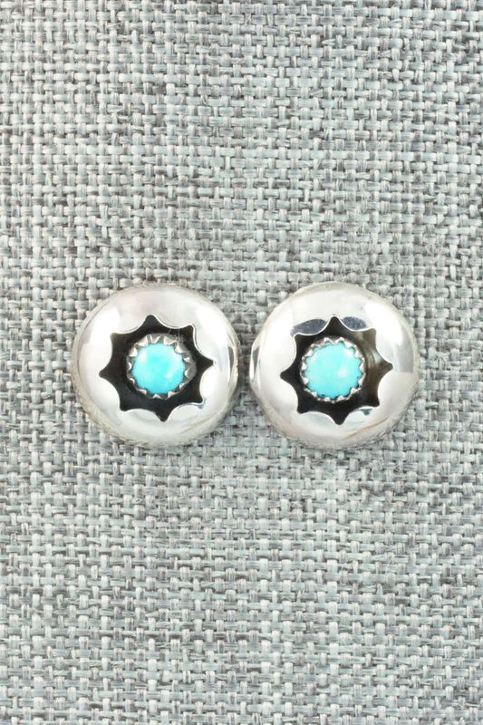 Turquoise & Sterling Silver Earrings - Annie Spencer