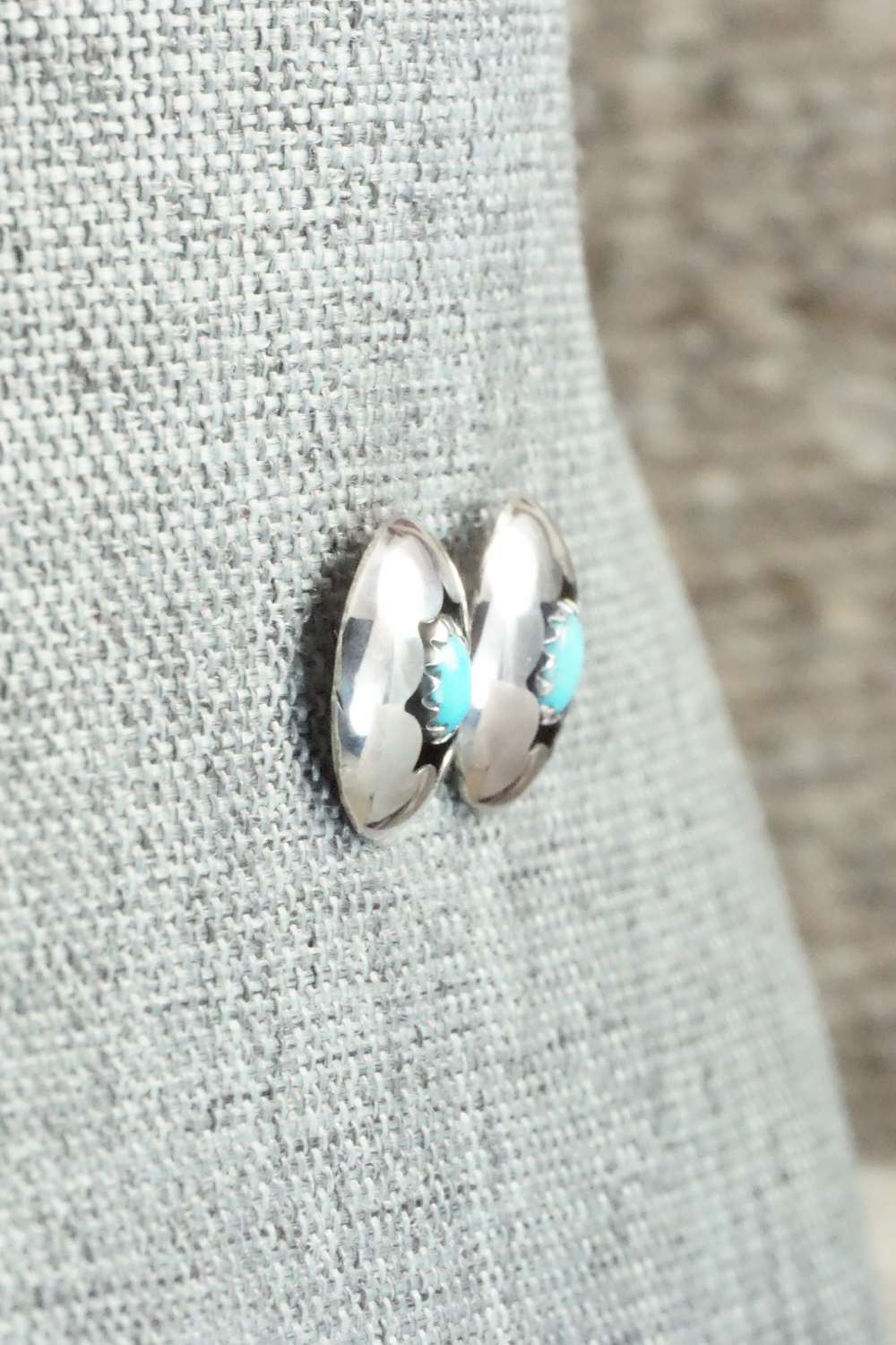 Turquoise & Sterling Silver Earrings - Annie Spencer