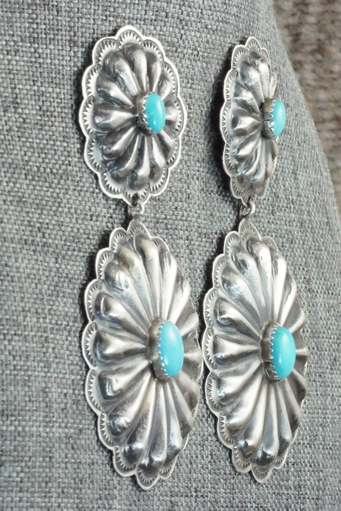 Turquoise & Sterling Silver Earrings - Rita Lee