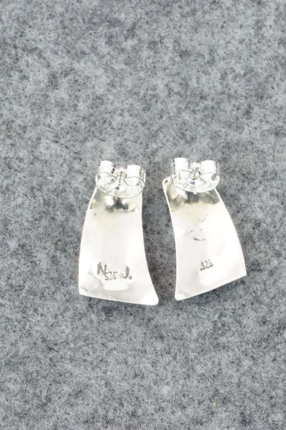 Turquoise & Sterling Silver Inlay Earrings - Nila Johnson