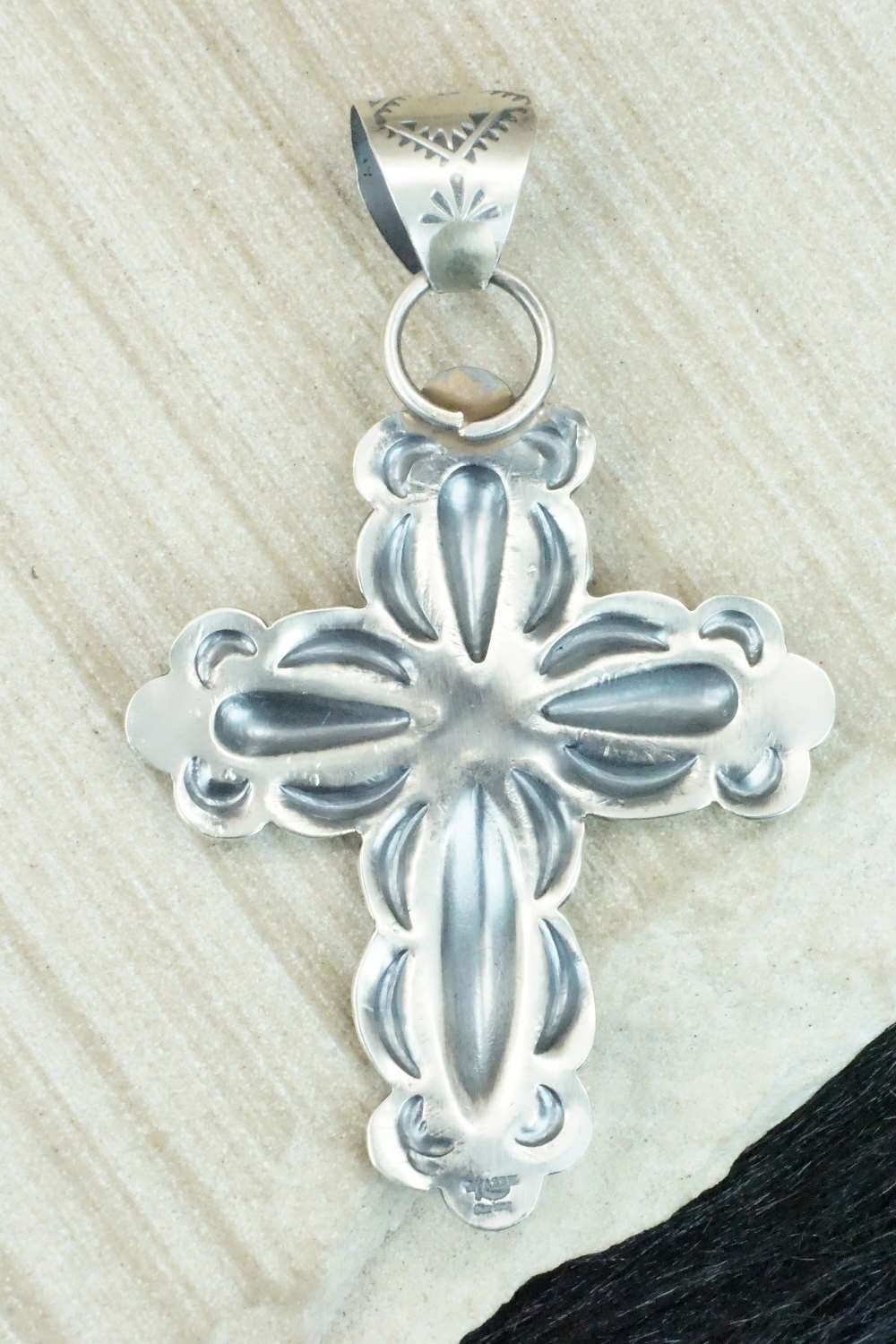 Turquoise & Sterling Silver Pendant - Tim Yazzie