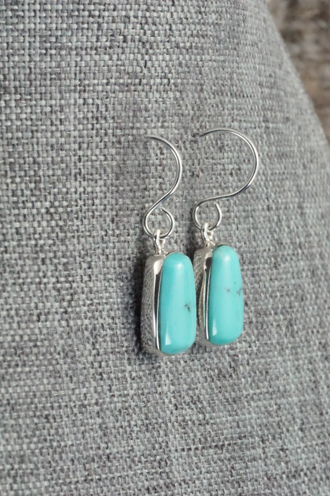 Turquoise & Sterling Silver Earrings - Evelyn Abeita