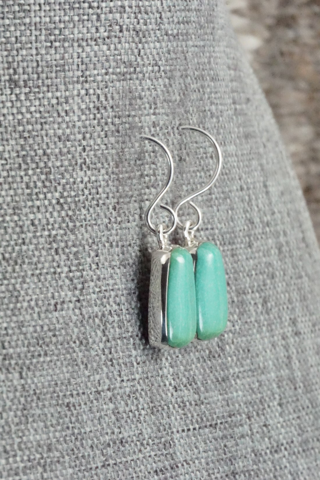 Turquoise & Sterling Silver Earrings - Evelyn Abeita