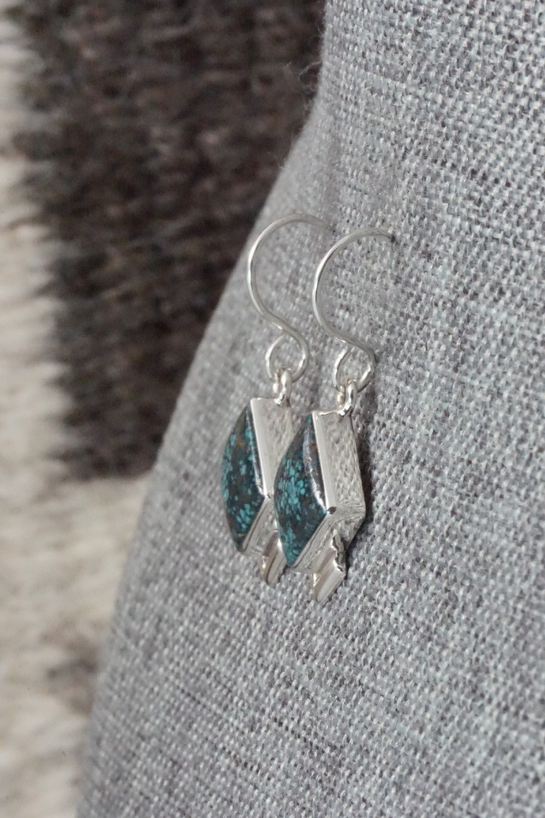 Turquoise & Sterling Silver Earrings - Cathy Webster