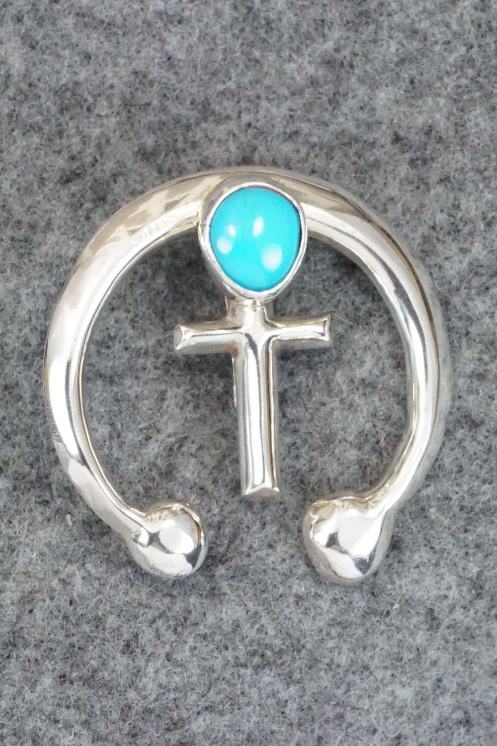 Turquoise & Sterling Silver Pendant - Mildred Parkhurst
