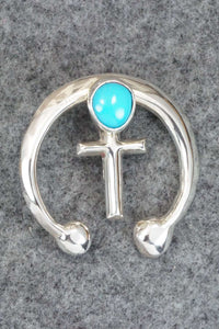 Turquoise & Sterling Silver Pendant - Mildred Parkhurst