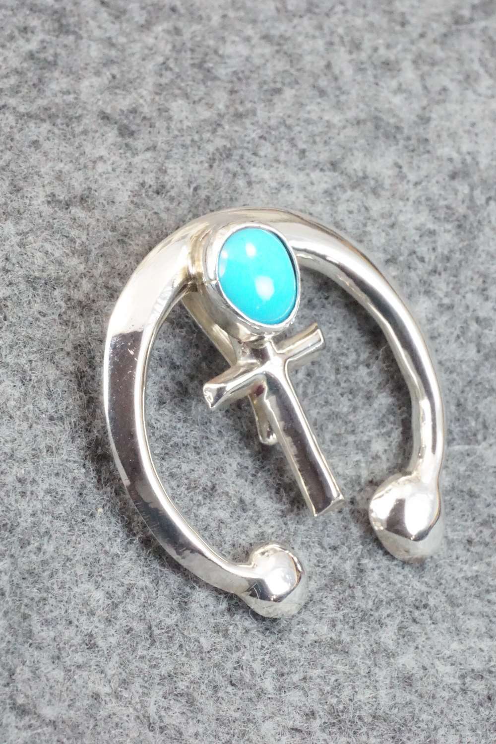 Turquoise & Sterling Silver Pendant - Mildred Parkhurst