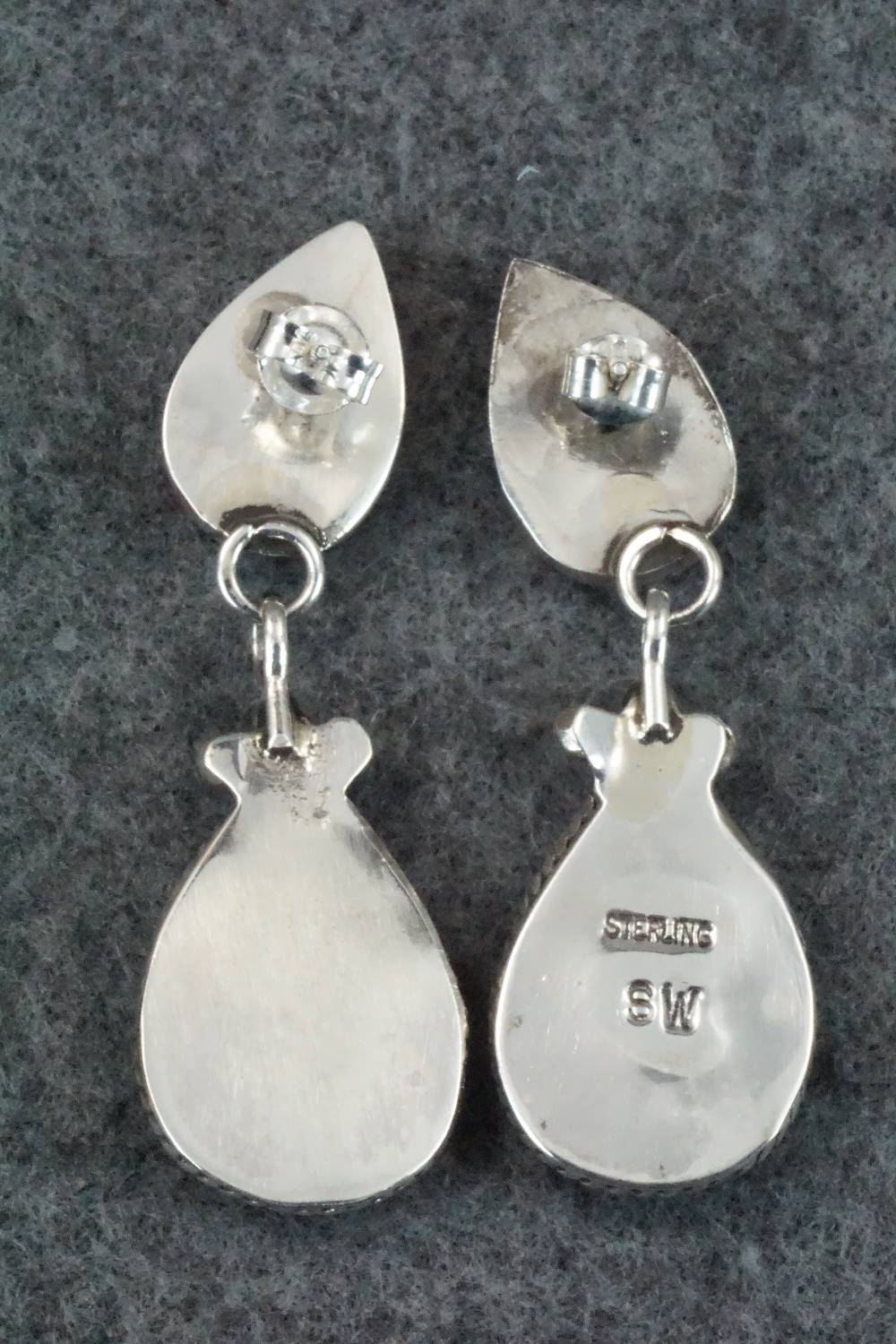 Spiny Oyster & Sterling Silver Earrings - Selina Warner