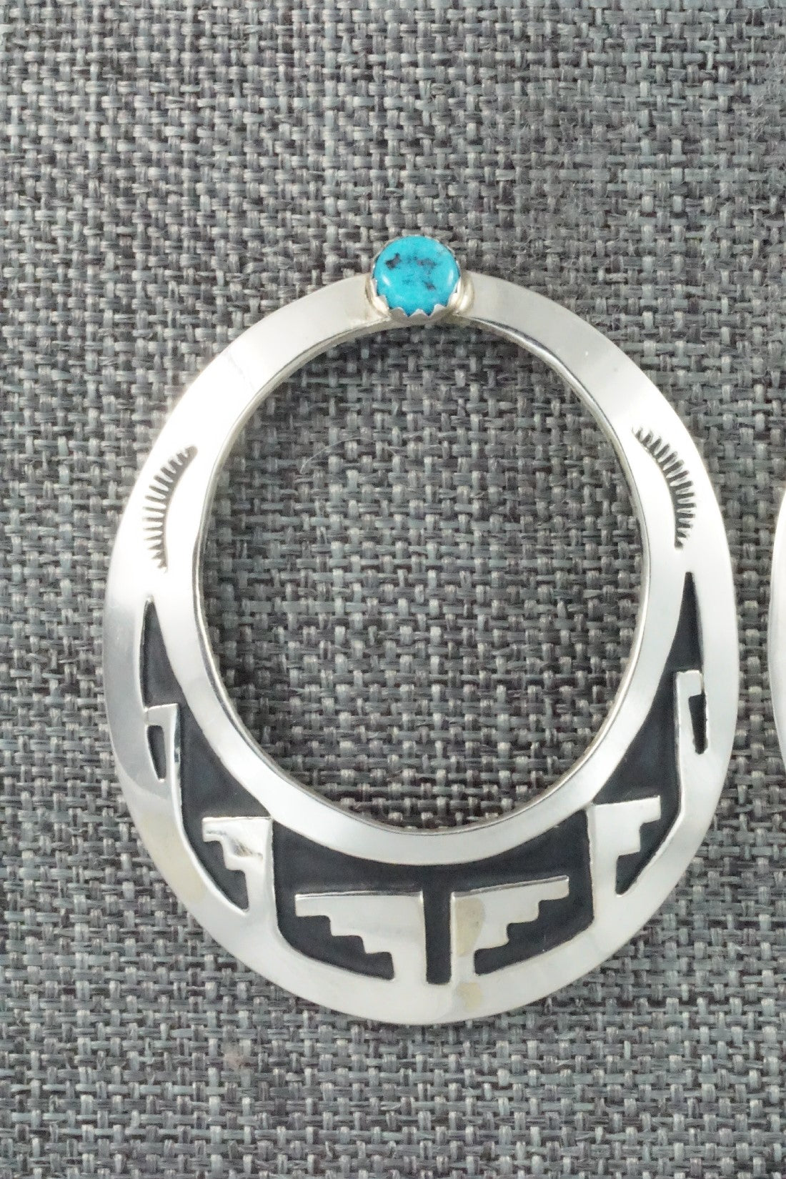 Turquoise and Sterling Silver Earrings - Rosita Singer