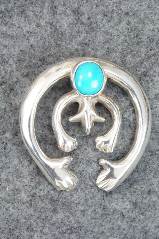 Turquoise & Sterling Silver Pendant - Mildred Parkhurst