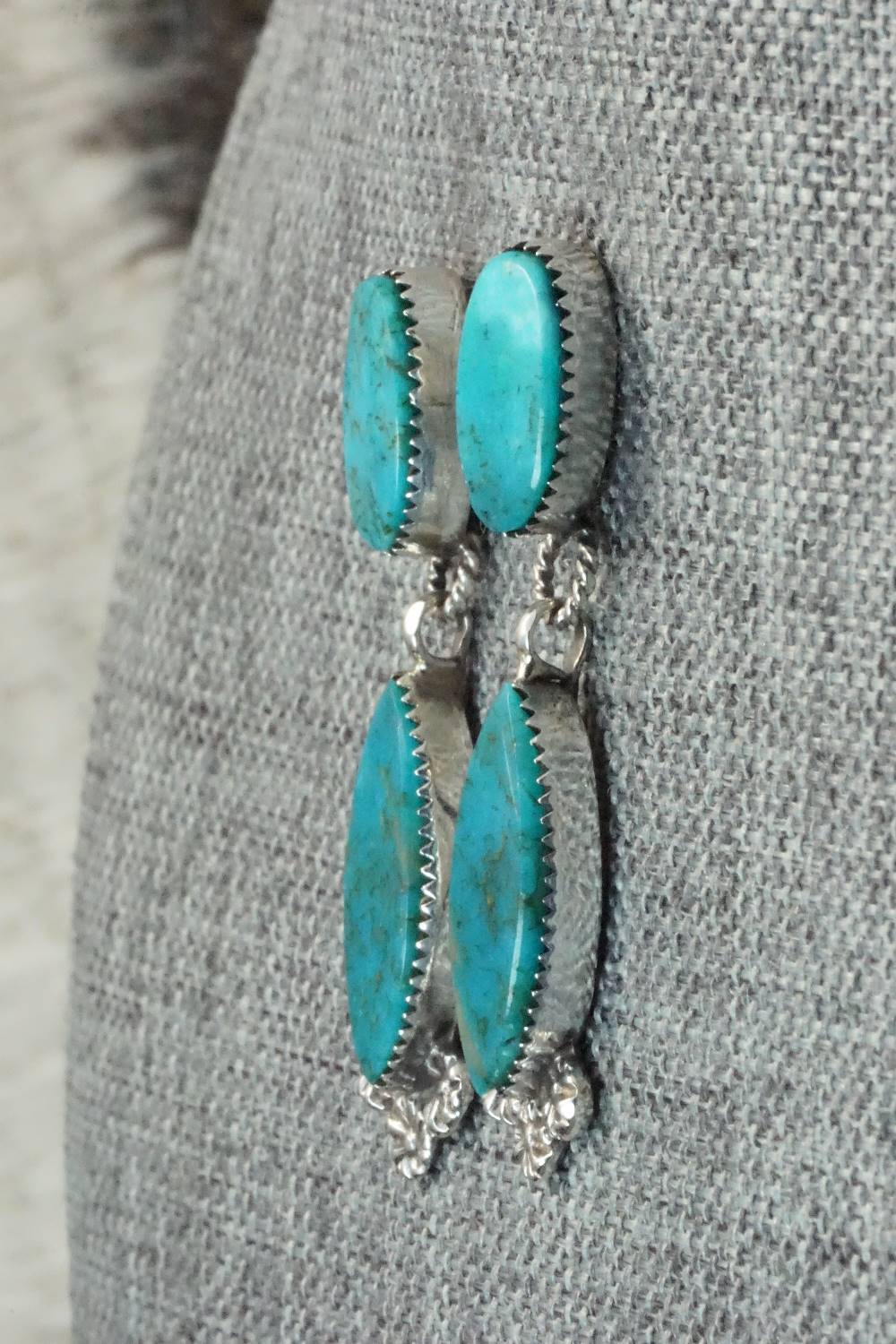 Turquoise & Sterling Silver Earrings - Selina Warner