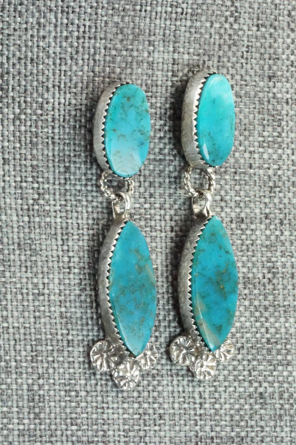 Turquoise & Sterling Silver Earrings - Selina Warner