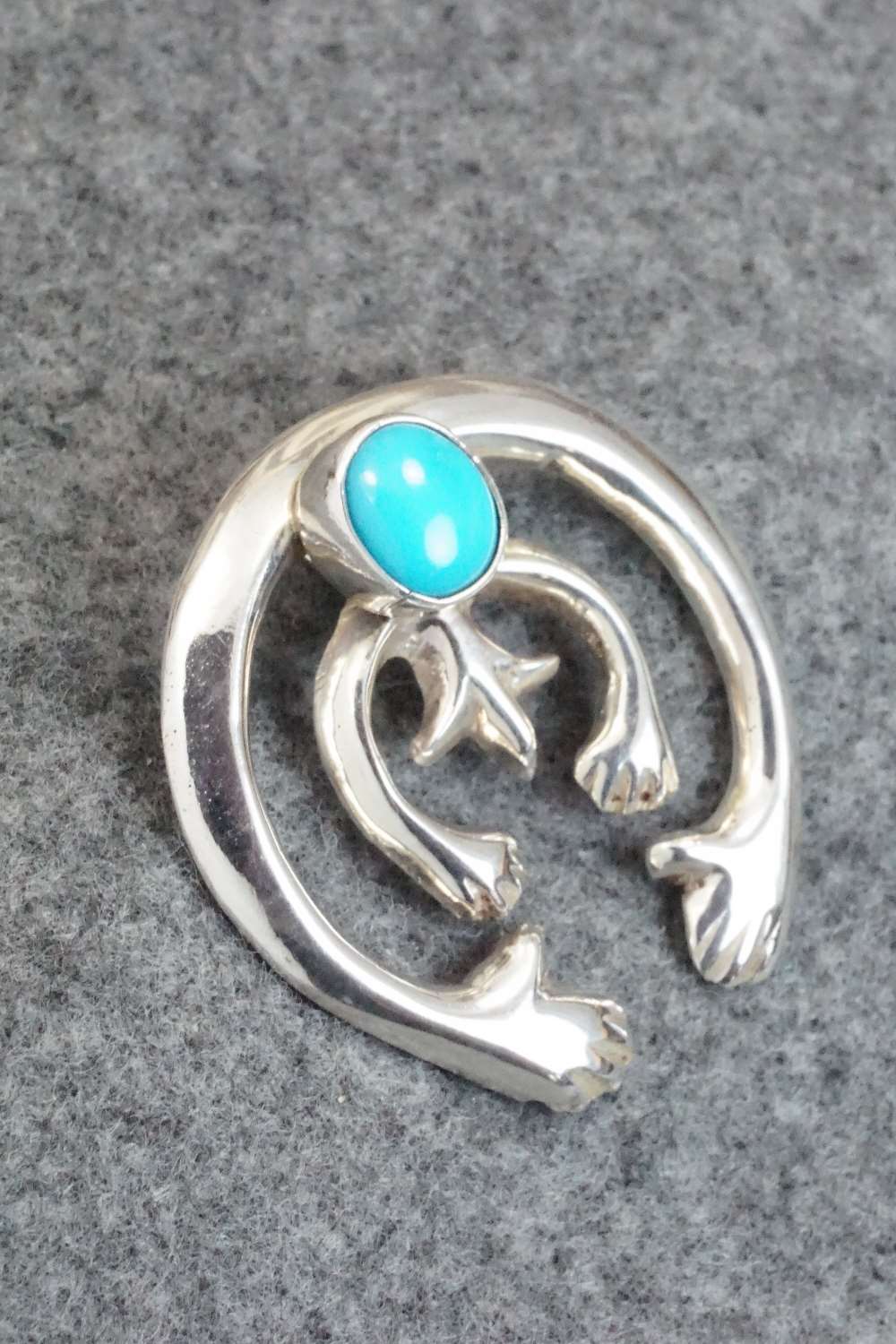 Turquoise & Sterling Silver Pendant - Mildred Parkhurst