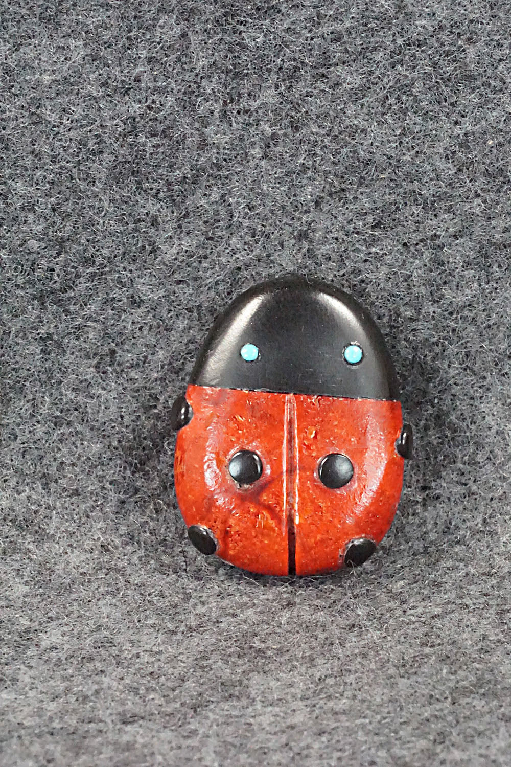 Lady Bug Zuni Fetish Carving - Reynold Lunasee