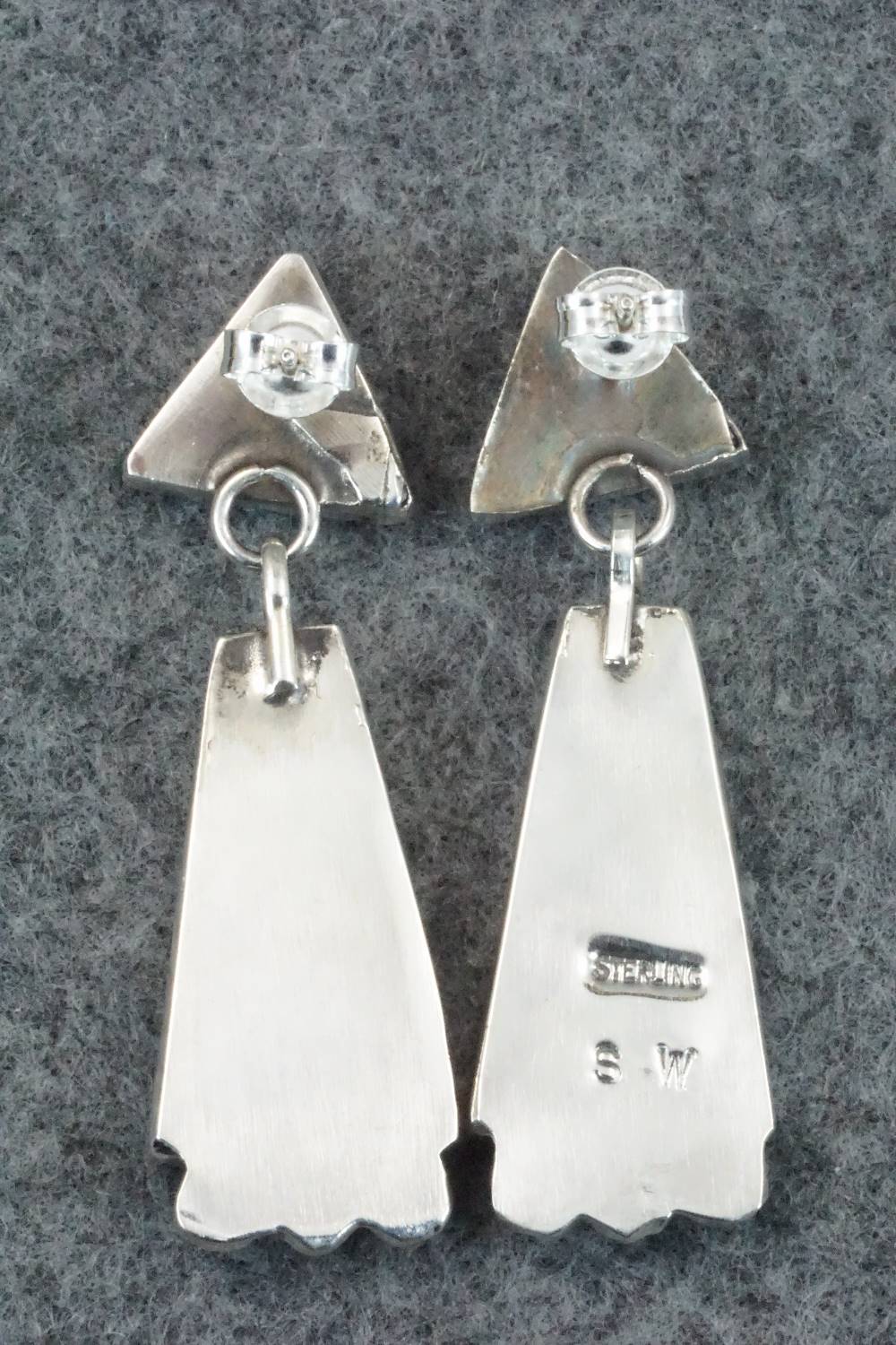 Spiny Oyster & Sterling Silver Earrings - Selina Warner